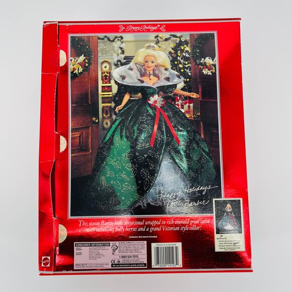 Happy Holidays 1995 Special Edition Vintage Mattel Barbie Doll - NRFB/NIB - Picture 9 of 13